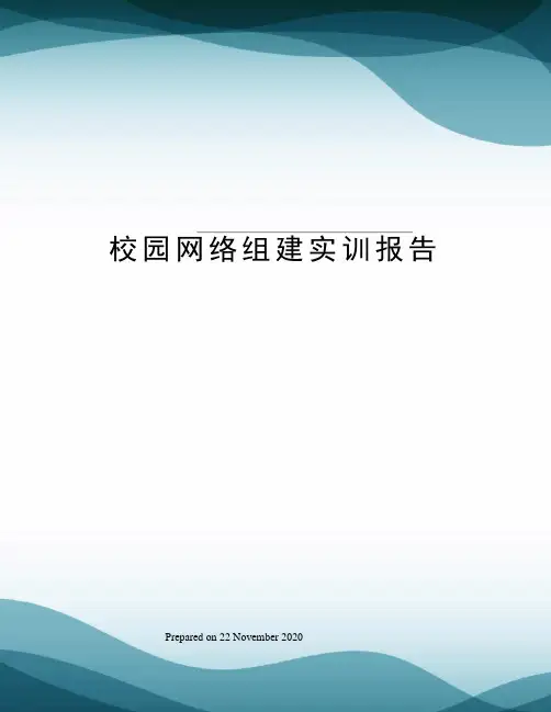 校园网络组建实训报告