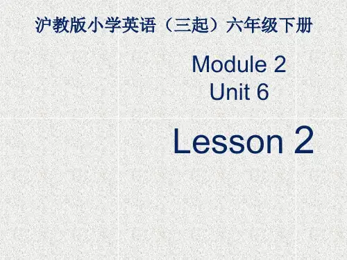 上海教育版六下英语module 2 unit 6《pe lessons》(第2课时