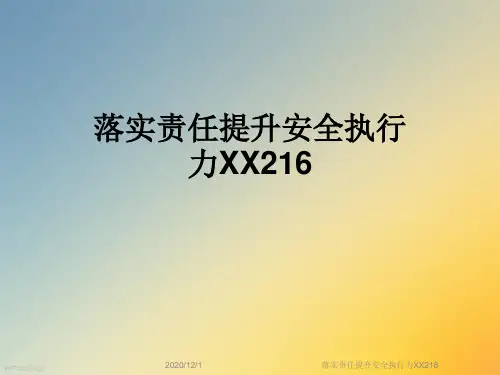 落实责任提升安全执行力XX216