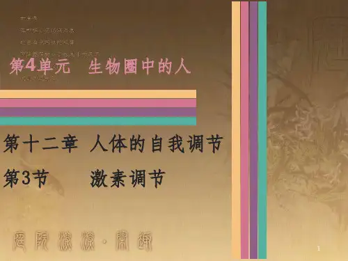 七年级生物下册 12.3 激素调节课件 北师大版