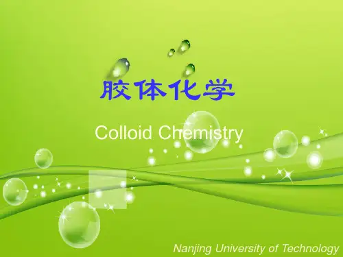 胶体化学-复习要点资料