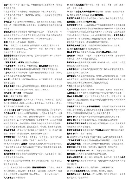 教育学知识点 2
