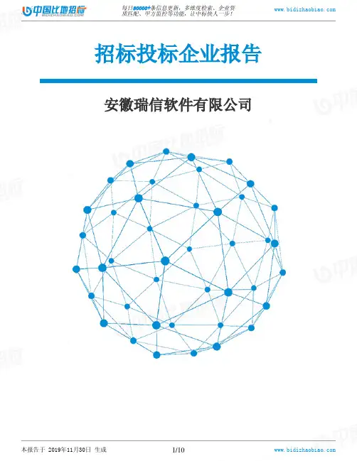 安徽瑞信软件有限公司-招投标数据分析报告