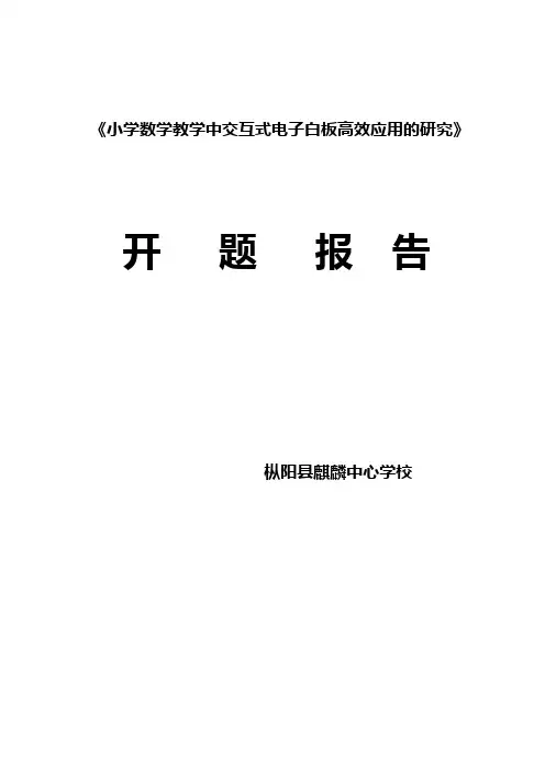 开题报告