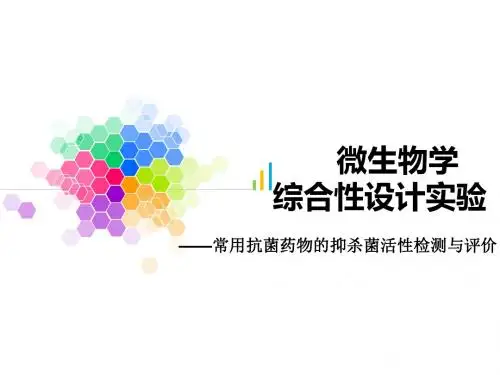 常用抗菌药物的抑杀菌活性检测与评价PPT精品课件