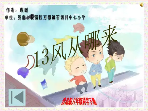 六年级科学下册(13风从哪来)