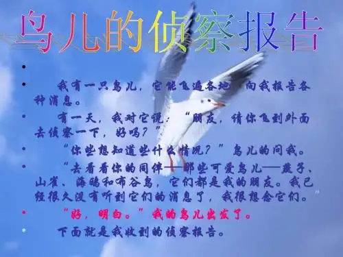 北师大版第九册《鸟儿的侦察报告》PPT课件2