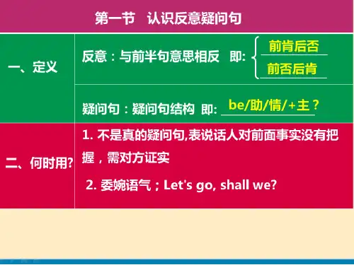 中考复习反义疑问句PPT下载
