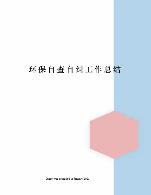 环保自查自纠工作总结