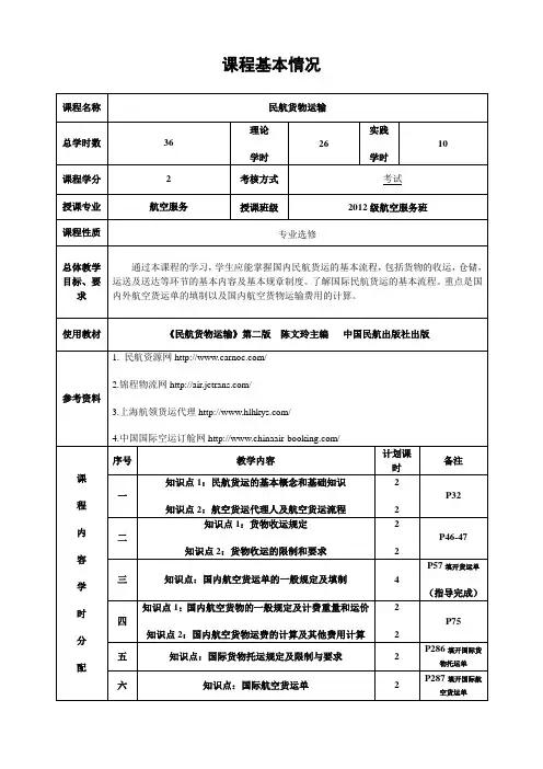 民航货物运输
