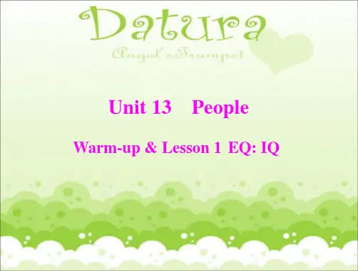 北师大版高二上Unit13《People》(Lesson 1)ppt课件