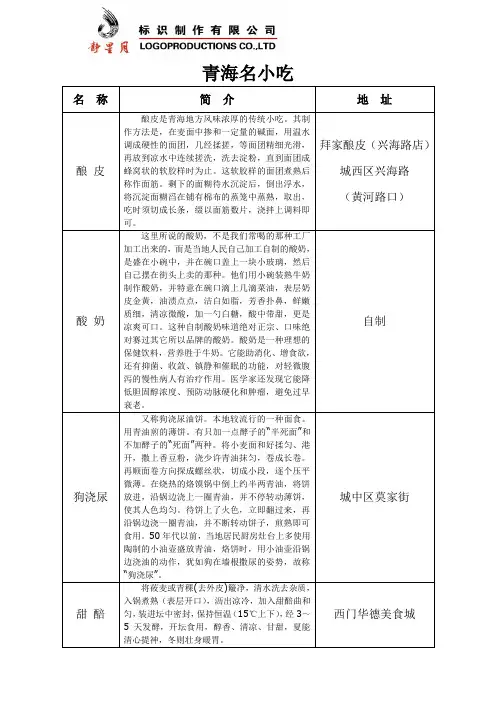 青海名小吃