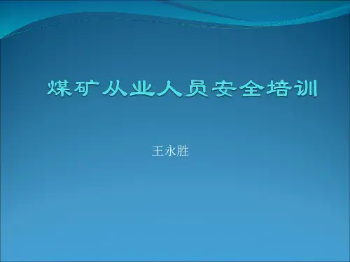 煤矿从业人员安全培训