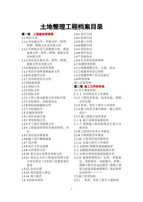土地档案目录(新)