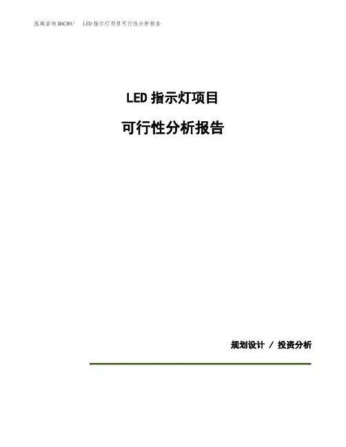 LED指示灯项目可行性分析报告(模板参考范文)