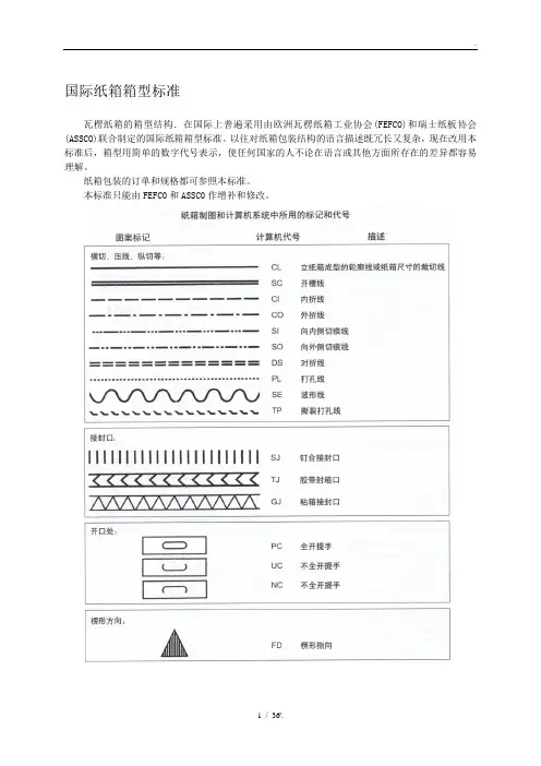 国际纸箱箱型标准