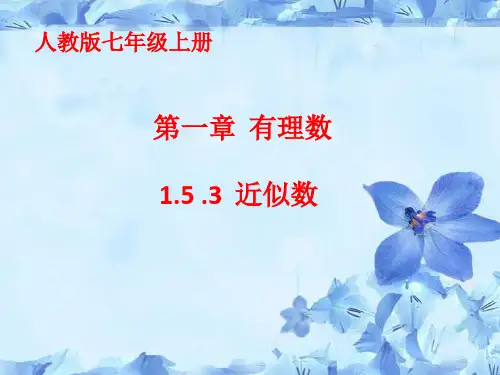 人教版七上有理数近似数PPT