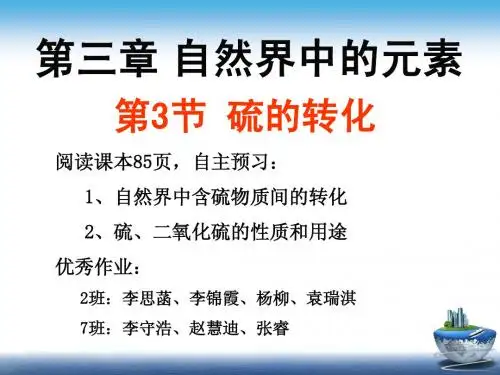 硫的转化1