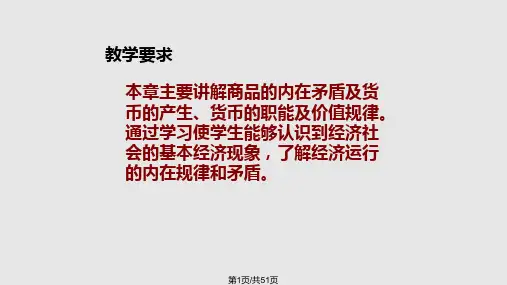 商品及其内在矛盾PPT课件