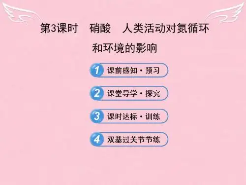 2015-2016学高中化学 3.2.3 硝酸 人类活动对氮循环和环境的影响(探究导学课型)课件 鲁科版必修1