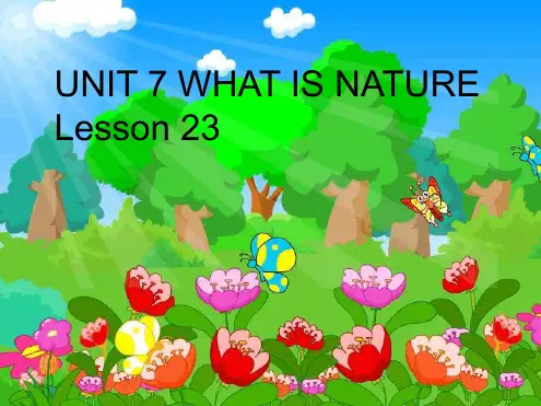 四年级上册英语课件 UNIT 7 WHAT IS NATURE Lesson 24 |北京课改版