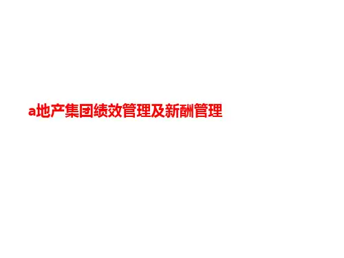 a地产讲义集团绩效管理及新酬管理