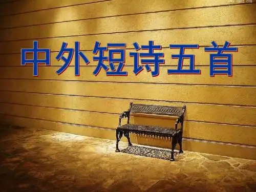 高一语文中外短诗五首