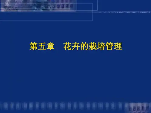 第五章++花卉的栽培管理
