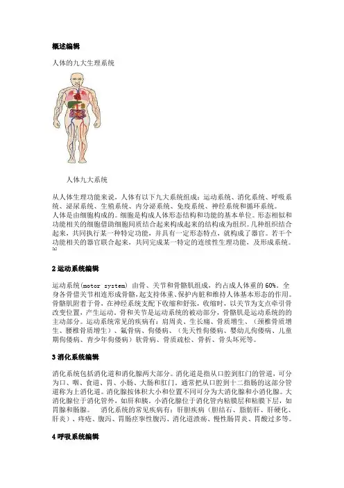 人体肌肉指南系列--人体的九大生理系统