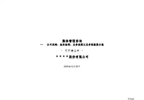 标准项目建议书模板