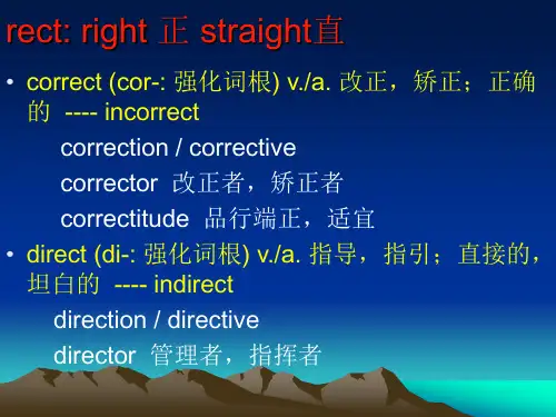 单词学习之词根rect