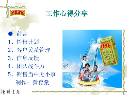 销售工作心得分享ppt课件