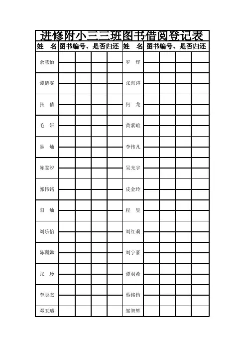 图书借阅登记表 3