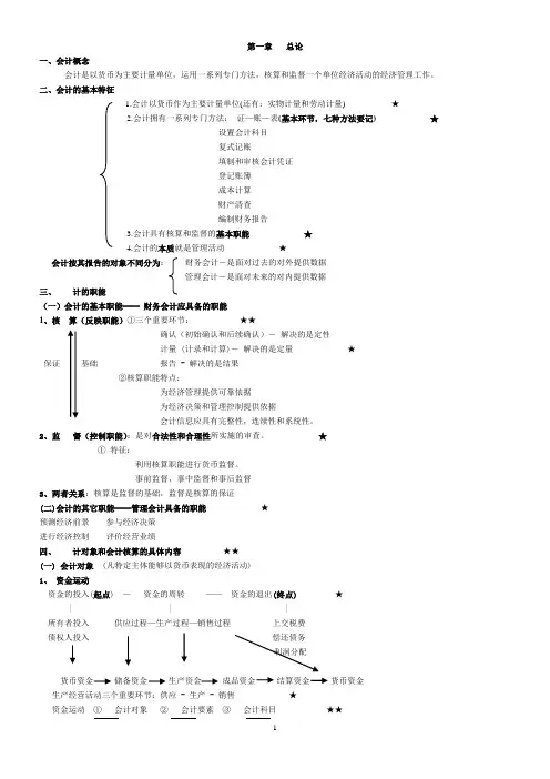 2014年会计基础讲义(考试必直接打印版) 4