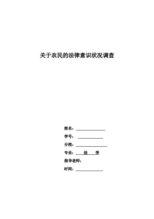 法学本科社会实践调查报告稿