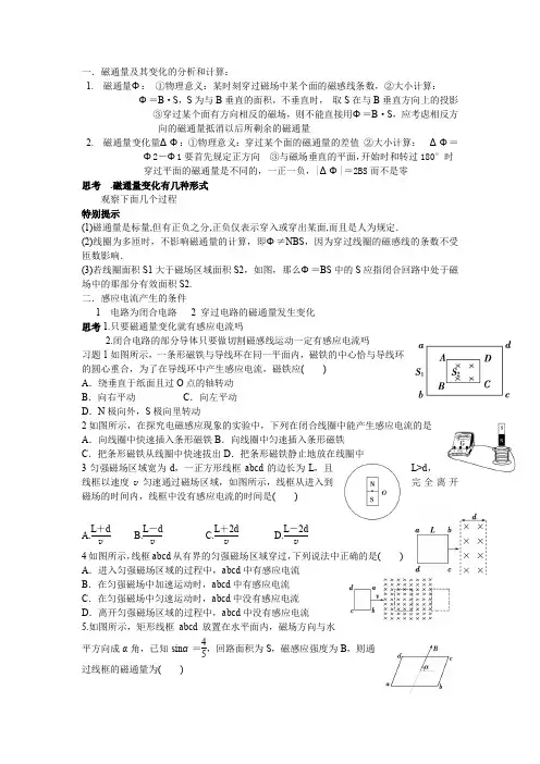 磁通量及其变化习题精选