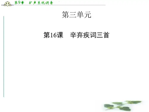 高中语文配套课件(粤教选修 唐诗宋词元散曲选读) 第16课 辛弃疾词三首