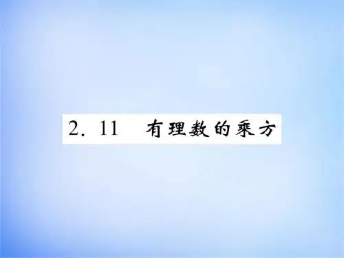 七年级数学上册第2章有理数2.11有理数的乘方练习新版华东师大版2