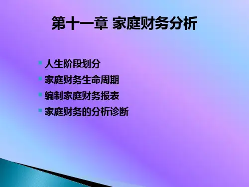 家庭财务分析