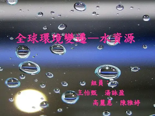 全球环境变迁水资源.ppt