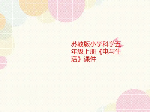 苏教版小学科学五年级上册《电与生活》课件-课件