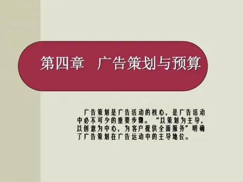 第四章 广告策划与预算
