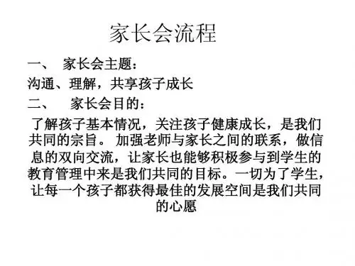 家长会流程