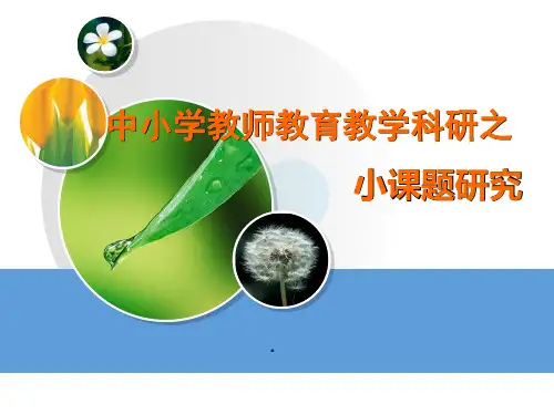 教育教学小课题研究