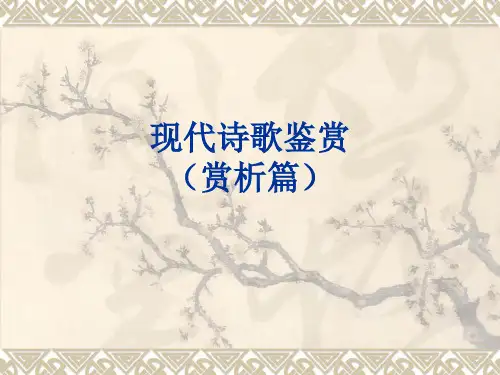 现代诗歌赏析