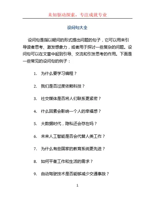 设问句大全 2