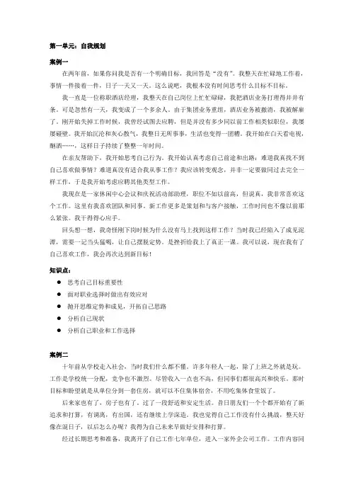 个人与团队管理案例