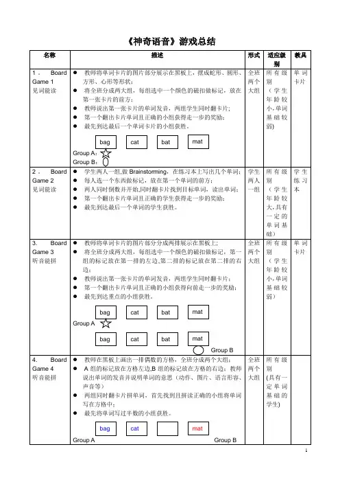 神奇语音游戏