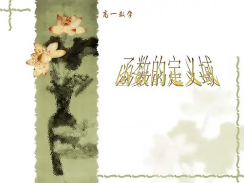 高一数学《函数的定义域》ppt课件(原创)