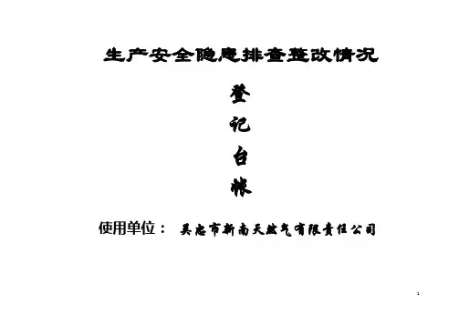 生产安全隐患排查整改情况